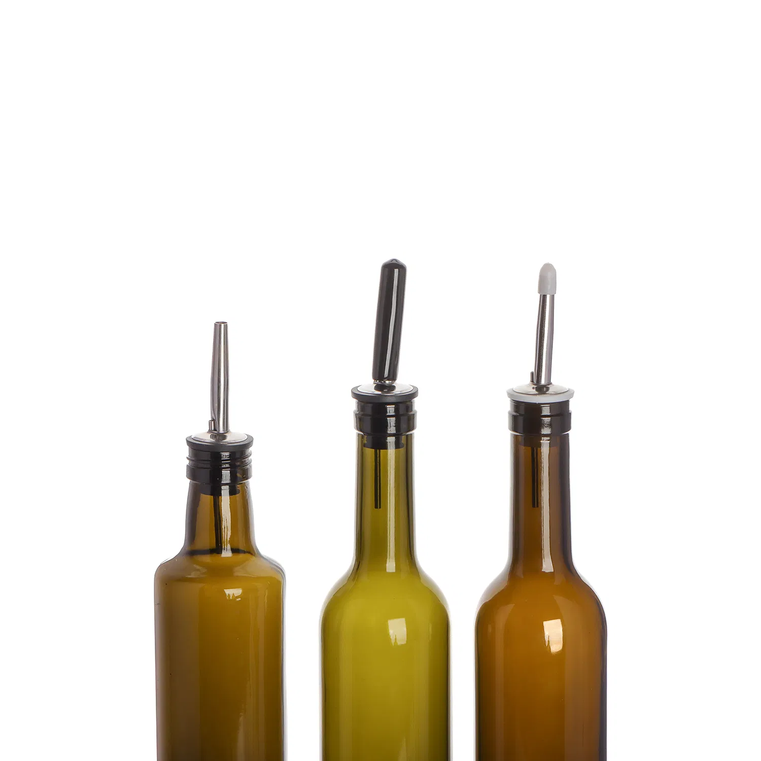 Cheap Price Stainless Steel Wine Pourer Spout Oil Bottle Pourer Metal Stainless Steel Oil Pourer with TPE Cover