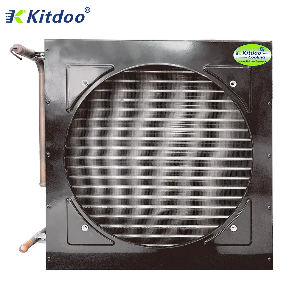 Heat Exchanger Copper Air Cooled Condenser with Two Fans for Cold Room Refrigeration Condenser