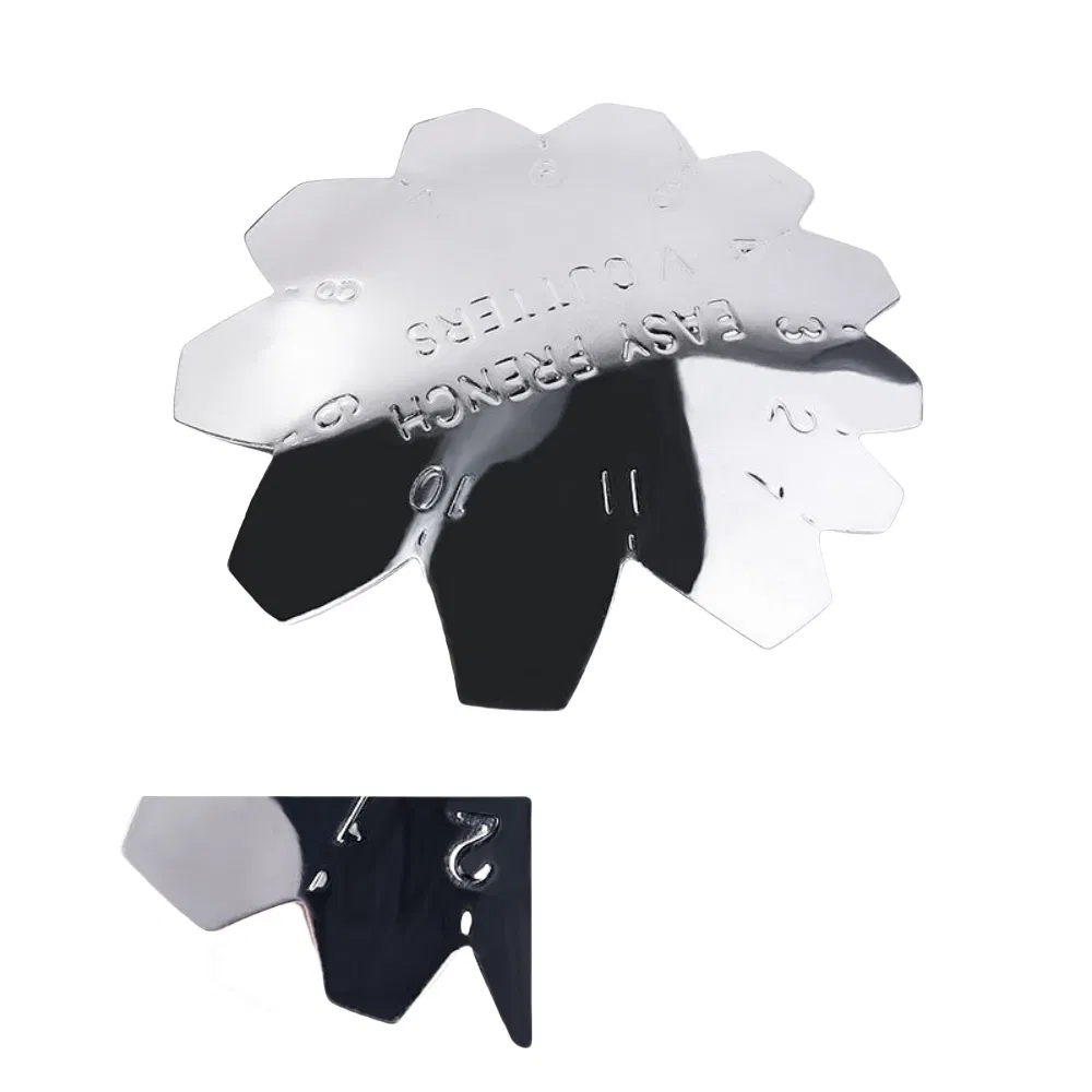 Cross Border French Silver Magic Nail Sculpting Stainless Steel Plate