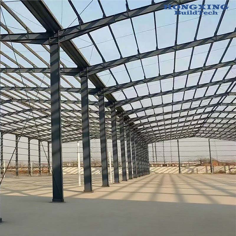 Large Span Prefabricated Steel Structure Warehouse Prefab Metal Buildings Car Workshop Factory Buildings