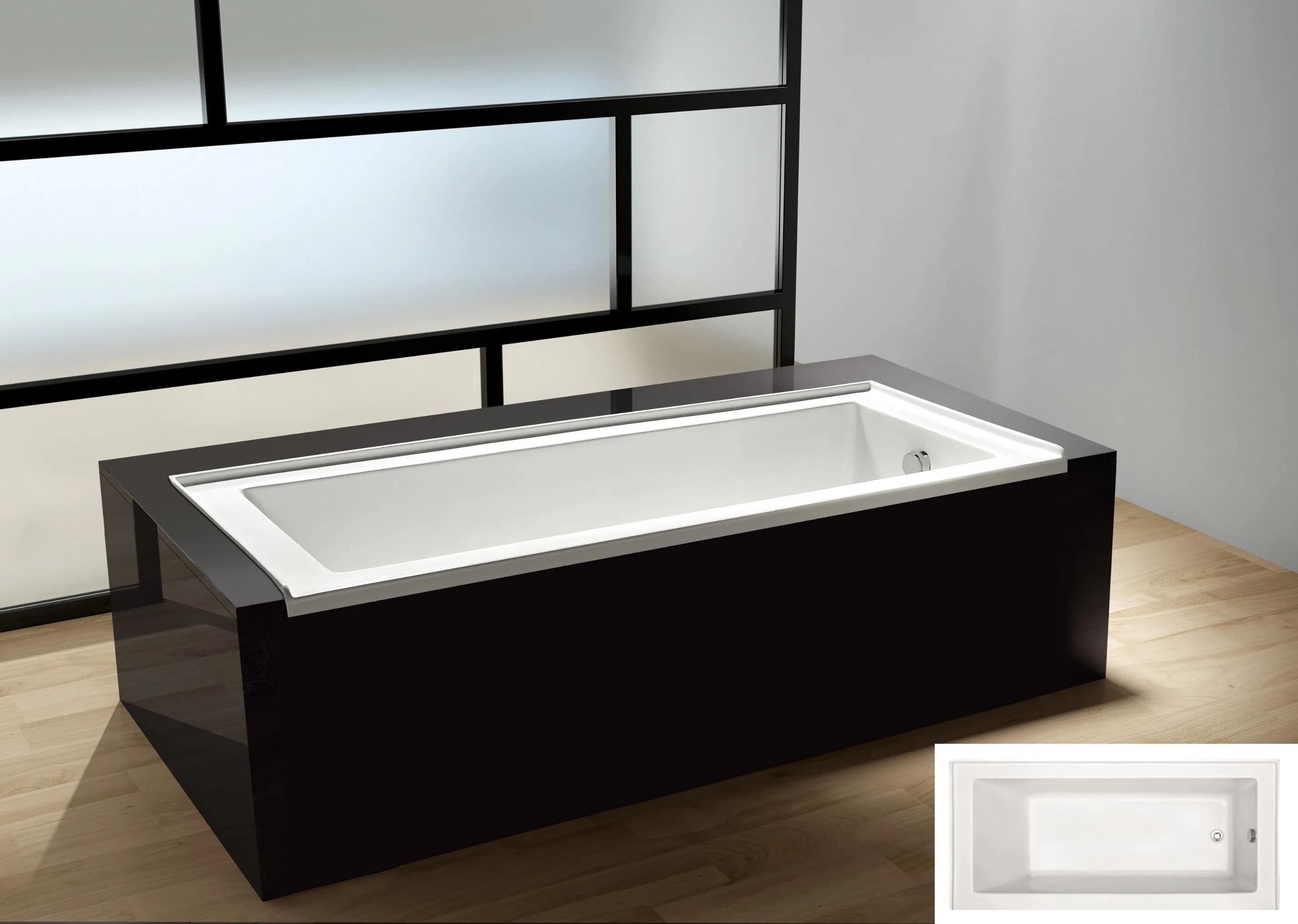 Угловая ванна Ada Skirt с фланцем