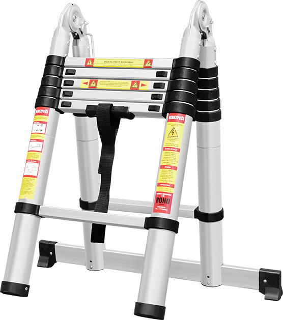 Aluminum Foldable Extension Telescopic Step at 4.4m Outdoor Straight Stairs Traditional Ladder