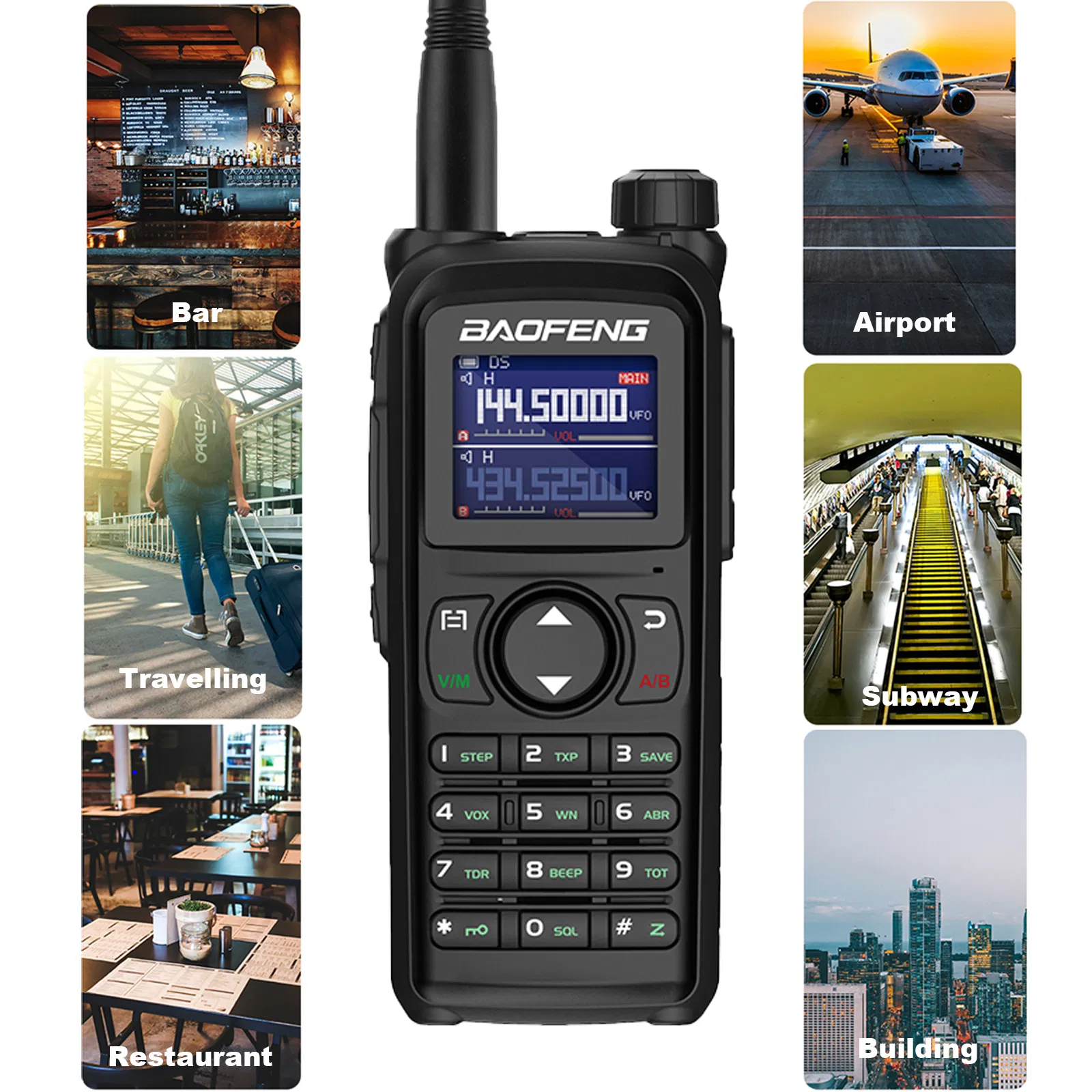 Портативная рация Baofeng UV-28 10Вт, три диапазона, GPS