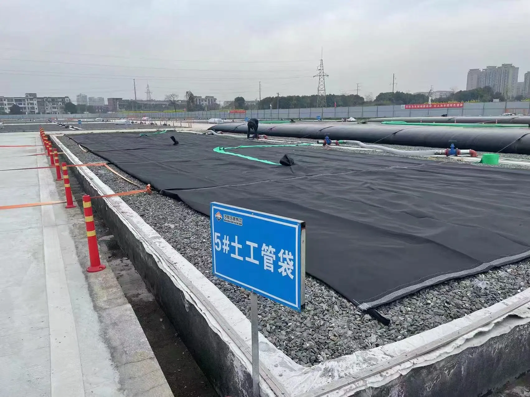 Geotube PP Woven Geotextile Geotube for River Bank Protection