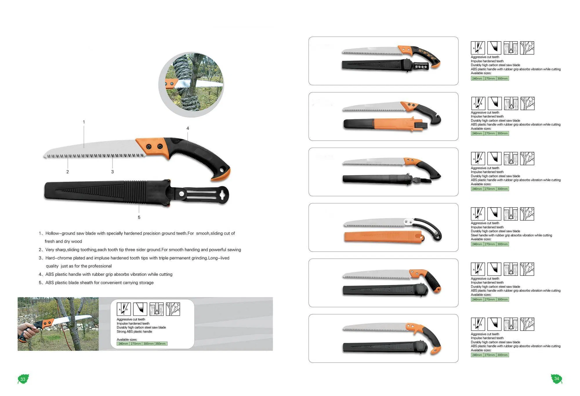 Складная пила Lance для сада и строительства