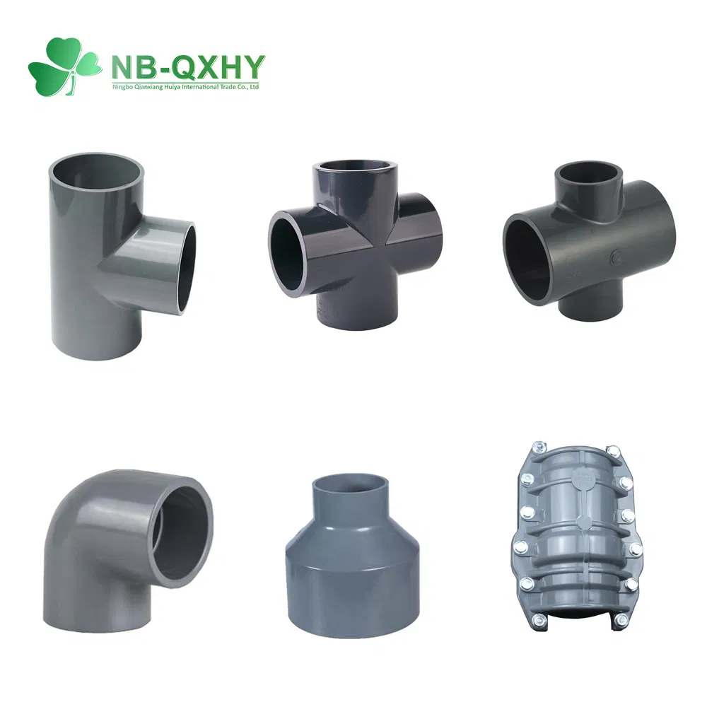 Pn16 DIN Standard PVC UPVC Plumbing Tripple Equal Reducer Cross