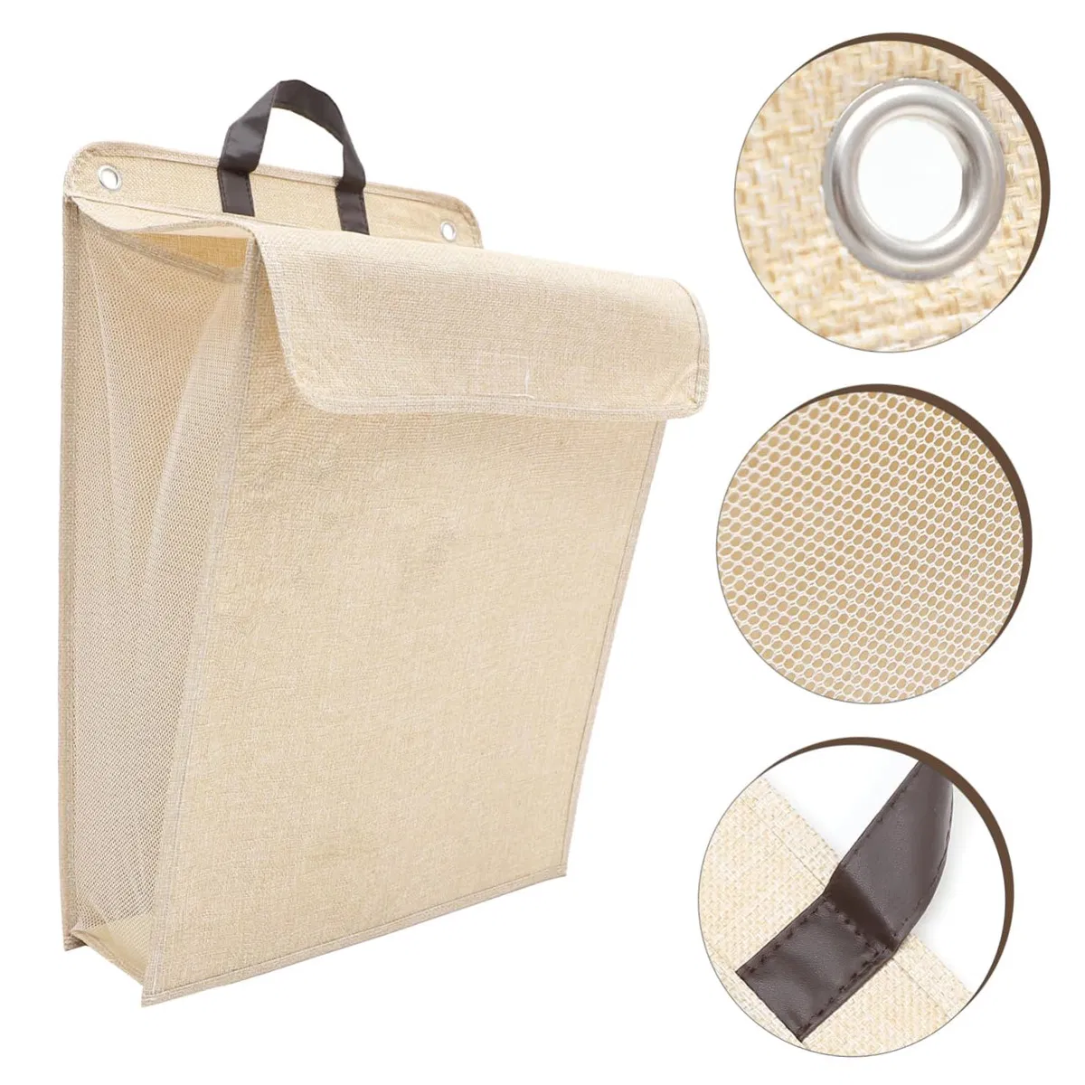 Portable Hanging Closet Hamper, Mesh Heavy Duty Hanging Laundry