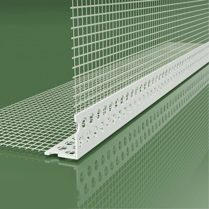 Factory Supply 5mm*5mm 75GSM Corner Mesh Drywall PVC Corner Bead with Mesh Facade PVC Corner Bead with Fiberglass Mesh