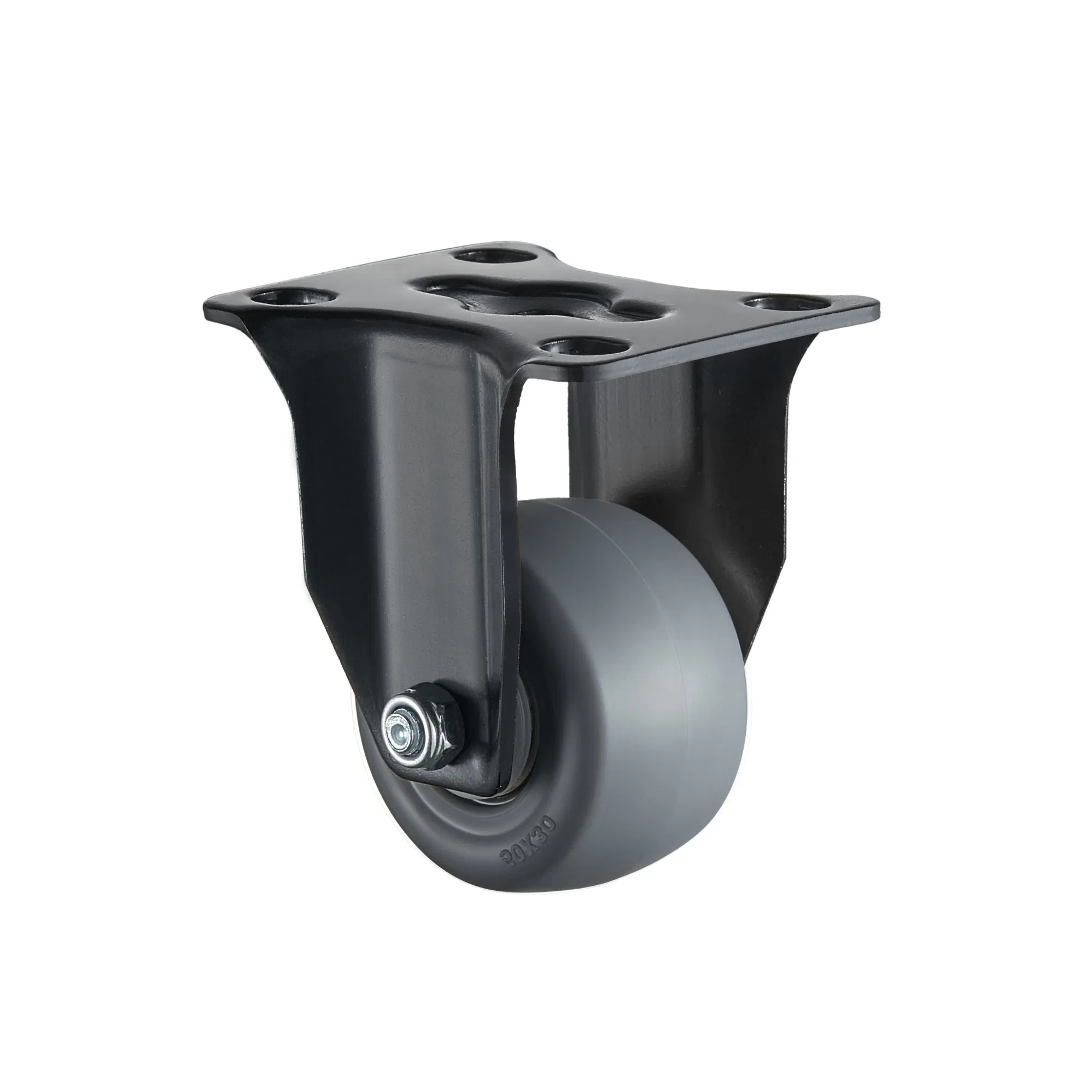 Gray Rubber Silent Casters for Office Chairs, Light Carts & Furniture - 40mm/50mm Elastic Wheels, Swivel/Fixed/Brake Types