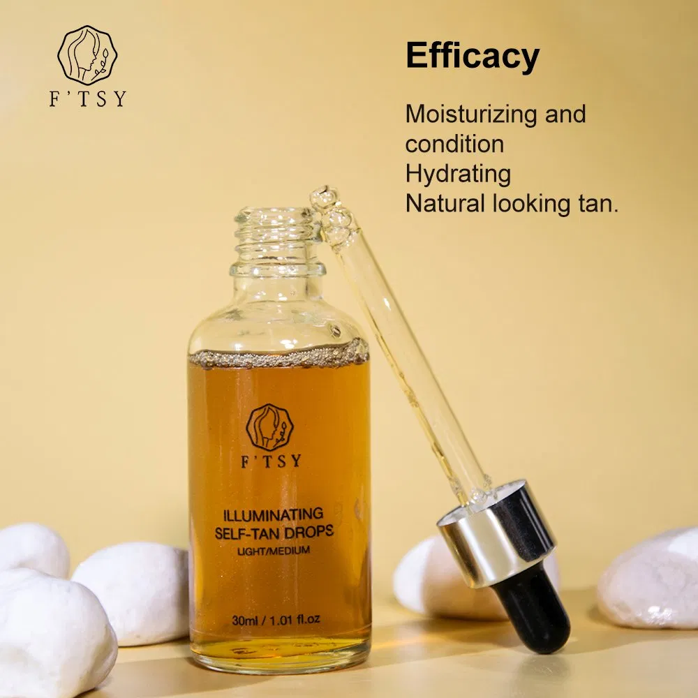 100% Natural Tanning Oil SPF50 Body Self Organic Sunless Tanning Drops Private Label