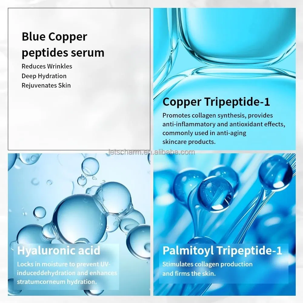 Ls138 Blue Copper Peptide Essence: 30ml for Firming & Youthful Skin Custom OEM/ODM