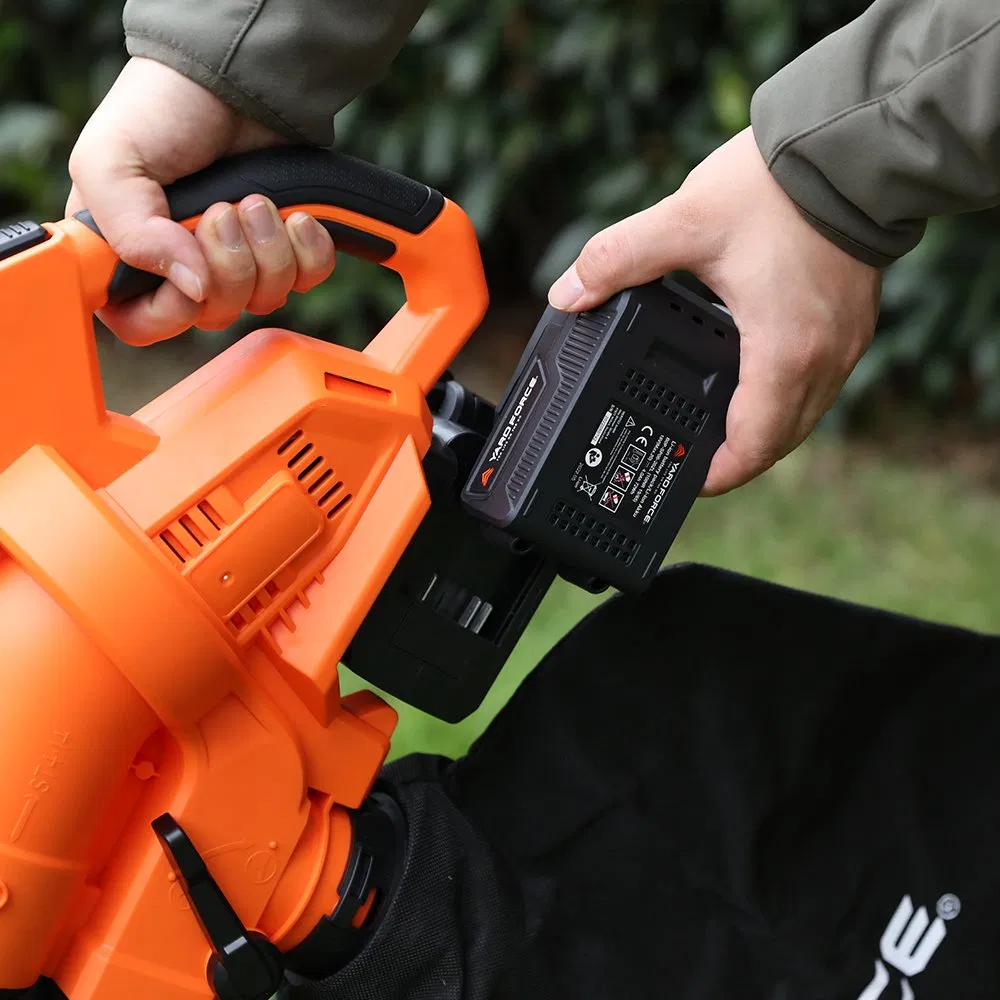 Yard Force 20V Cordless Air Leaf Blower Motor Vacuum with High Speed Mulching
