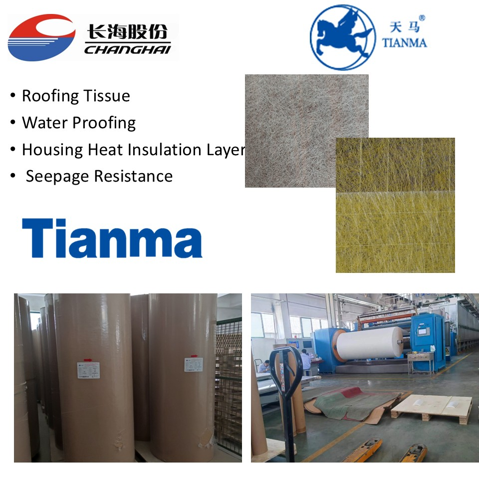 Glass Fiber Non Woven Roofing Tissue, Fiberglass Roofing Tissue