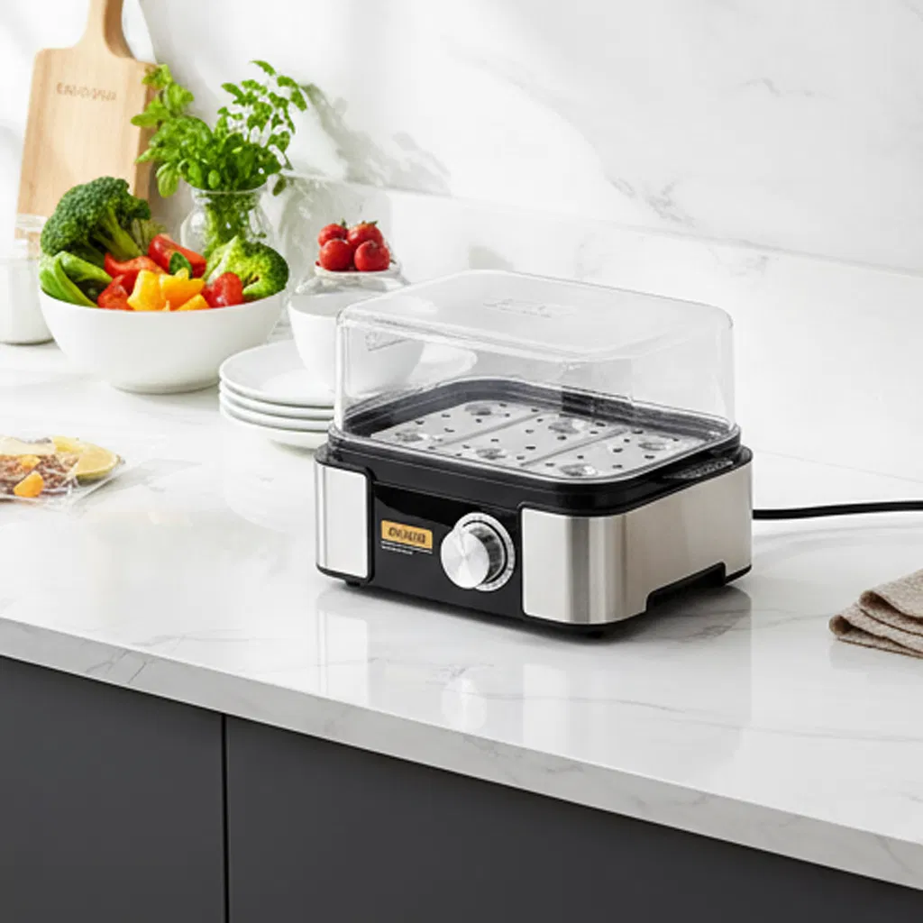 400W Electric Egg Boiler with Timer for Cooking 6 Eggs Perfectly