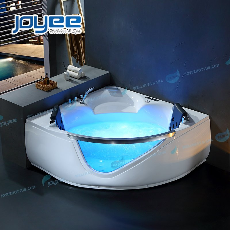 Угловая гидромассажная ванна Joyee SPA Waterfall LED для двоих