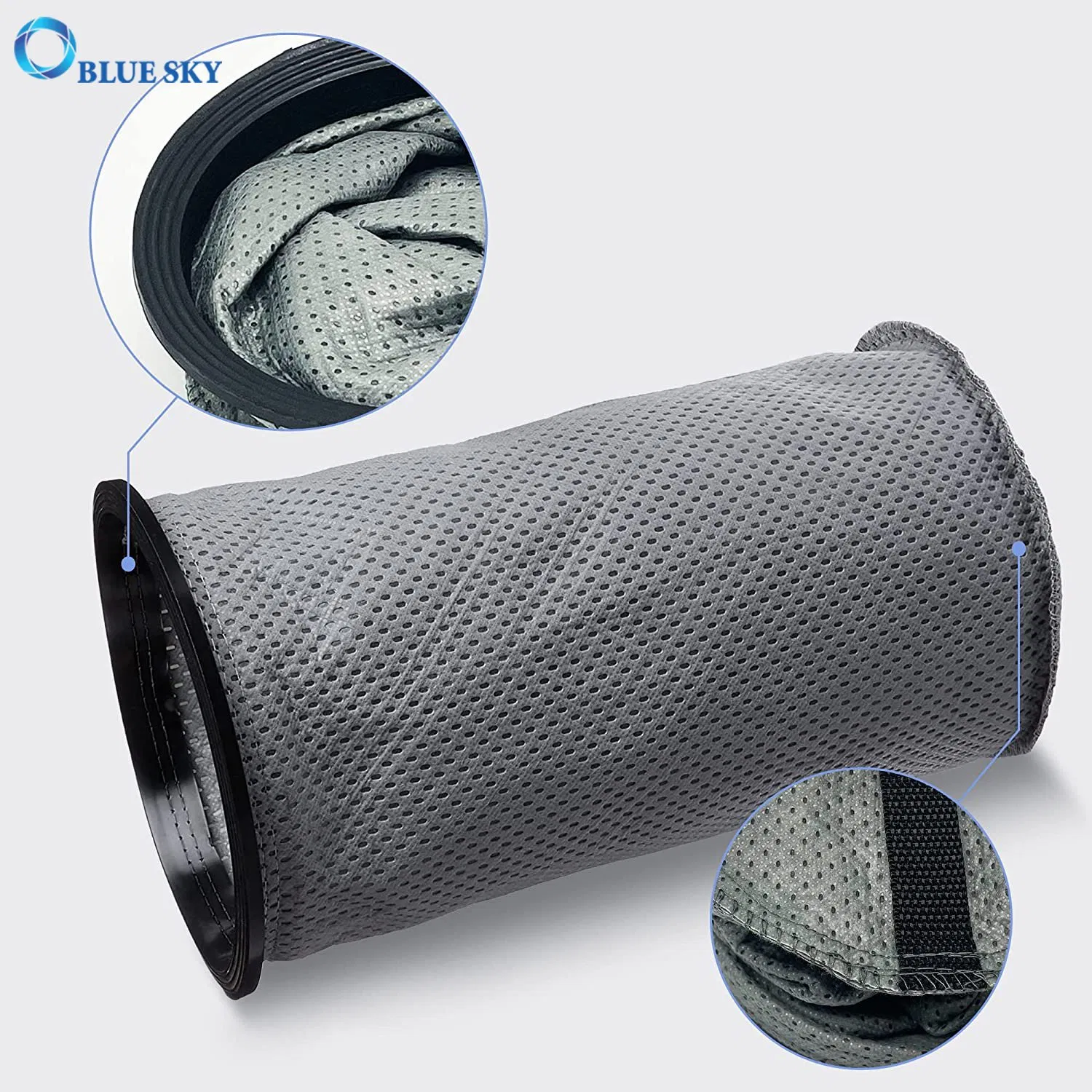 Round Reusable Micro Cloth Filter Bags 10qt Vacuum Bags Compatible with Proteam Part # 100565