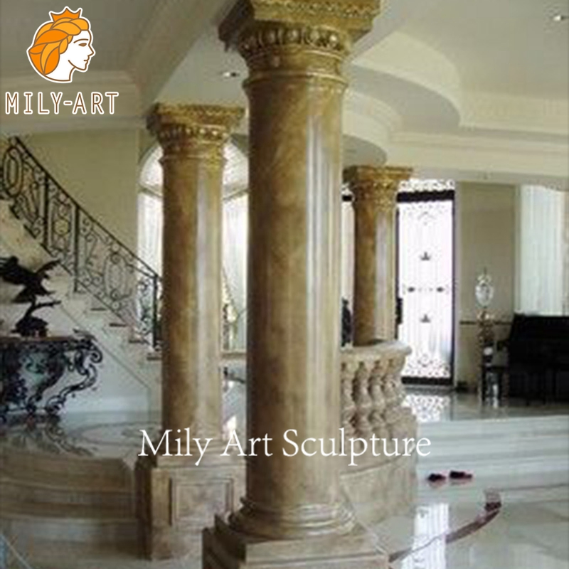 Custom Home Decoration Hand Carved Marble Pillar