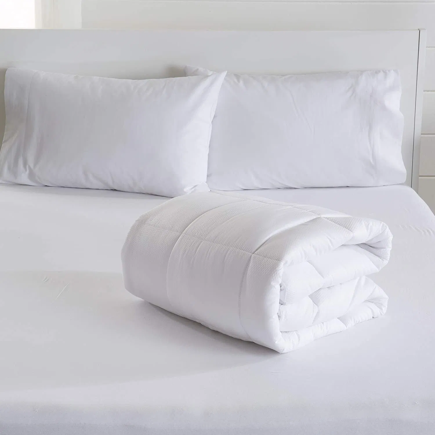 Microfiber Bed Topper Polyester Microfiber Down Alternative Mattress Topper with Elastic
