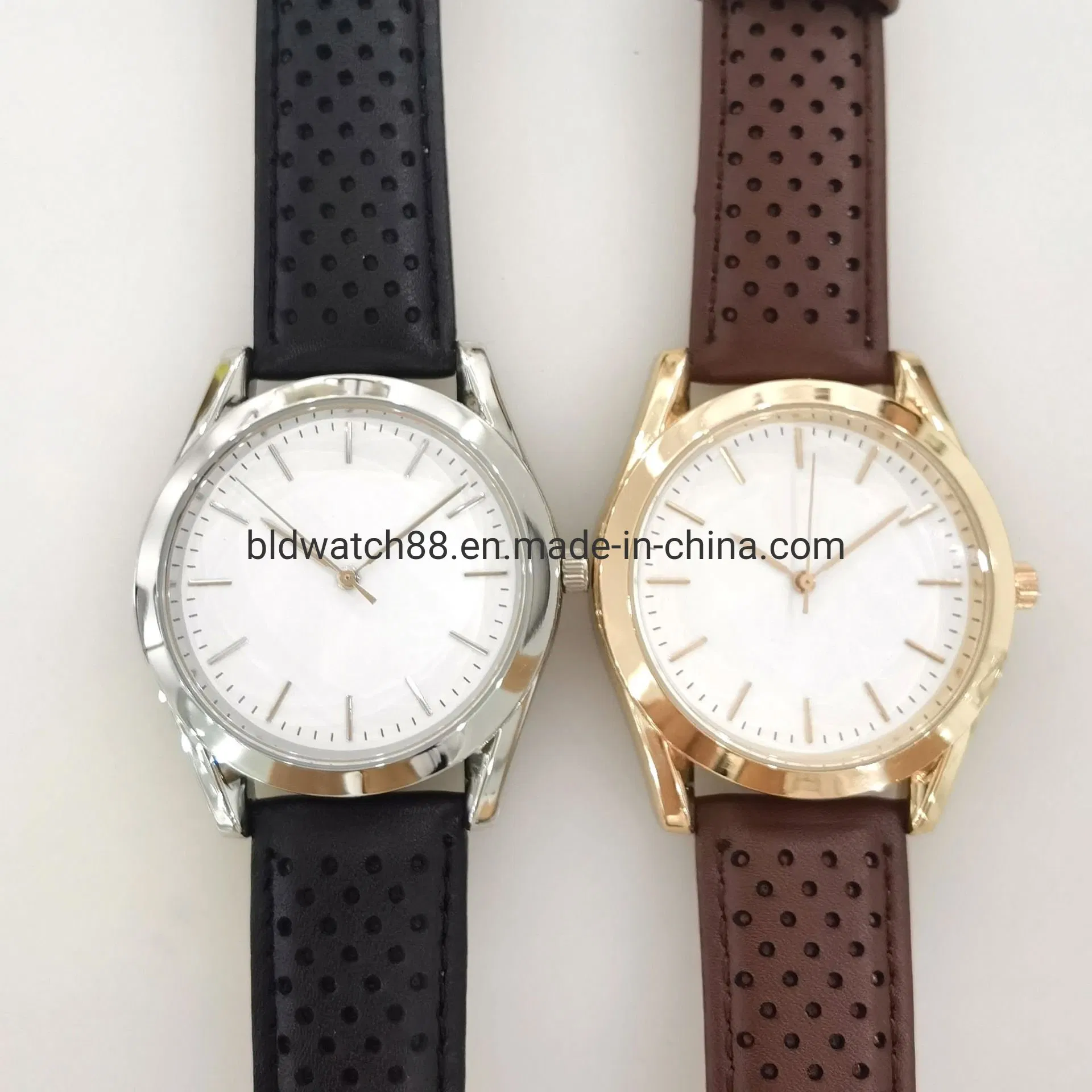 Big Size Mens Gift Watches Promotional Alloy Leather Wrist Watch 47mm