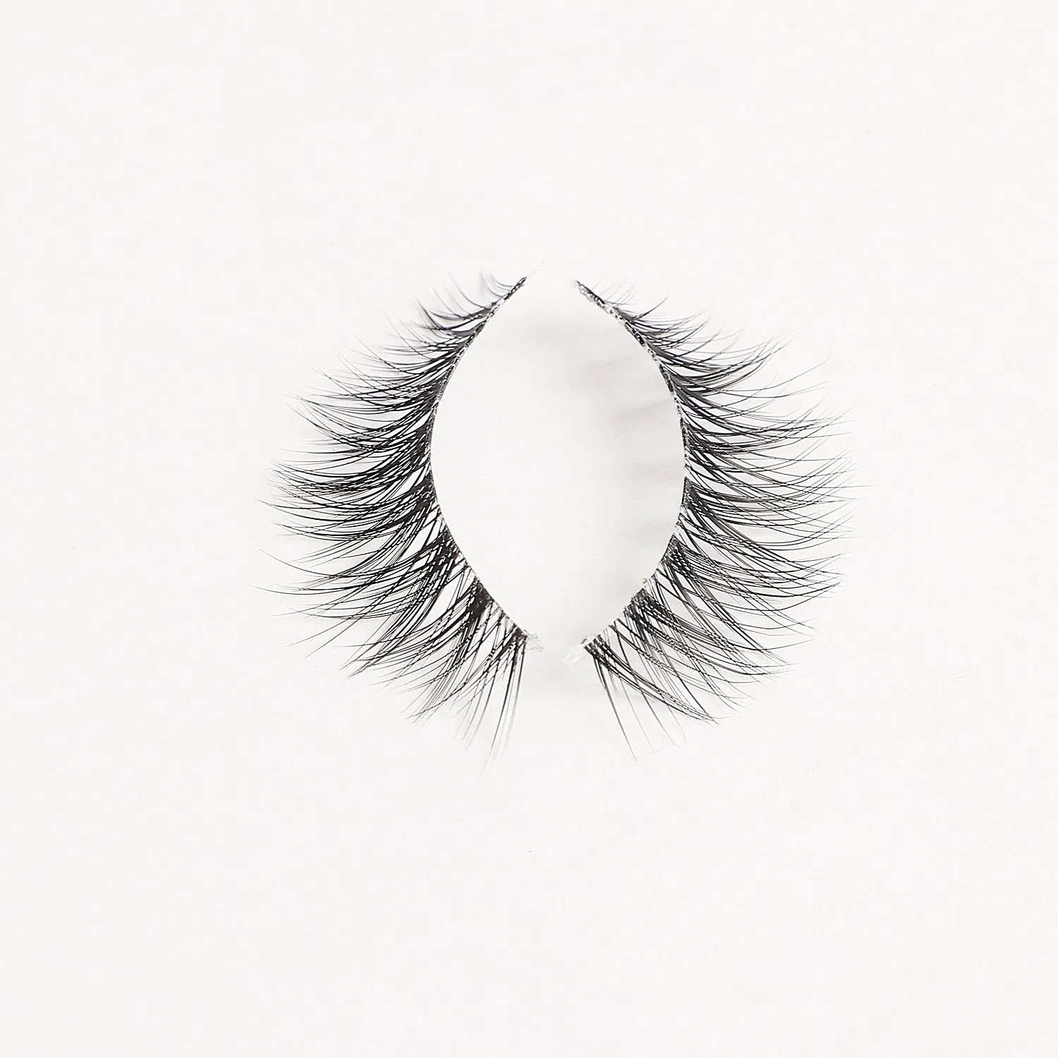 100% Handmade False Eyelashes Vendor Private Label Eyelashes Clear Band Natural Style