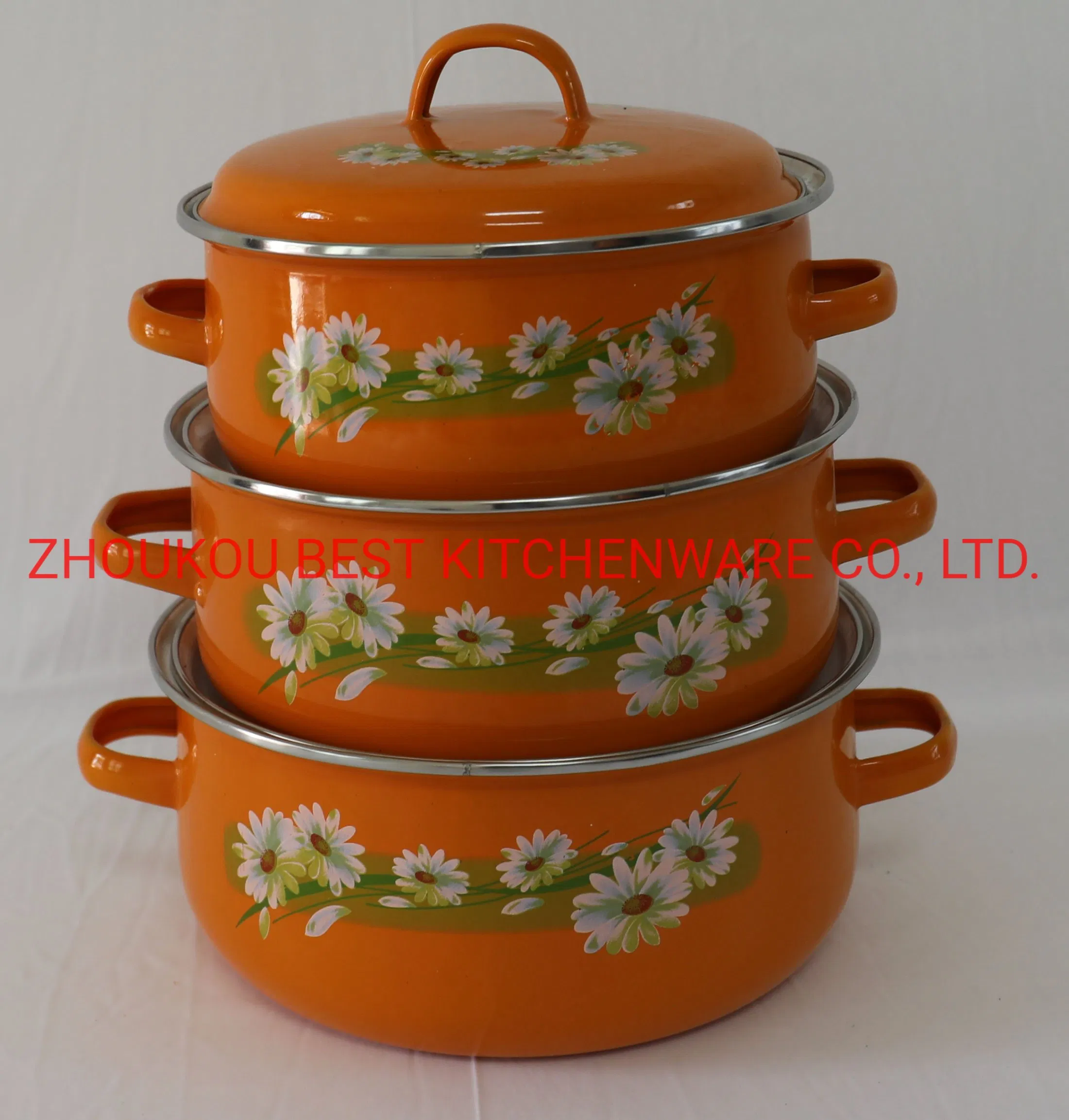 3 PCS High Quality Colored Enamelware Casserole Set Colored Enamel Pot Set