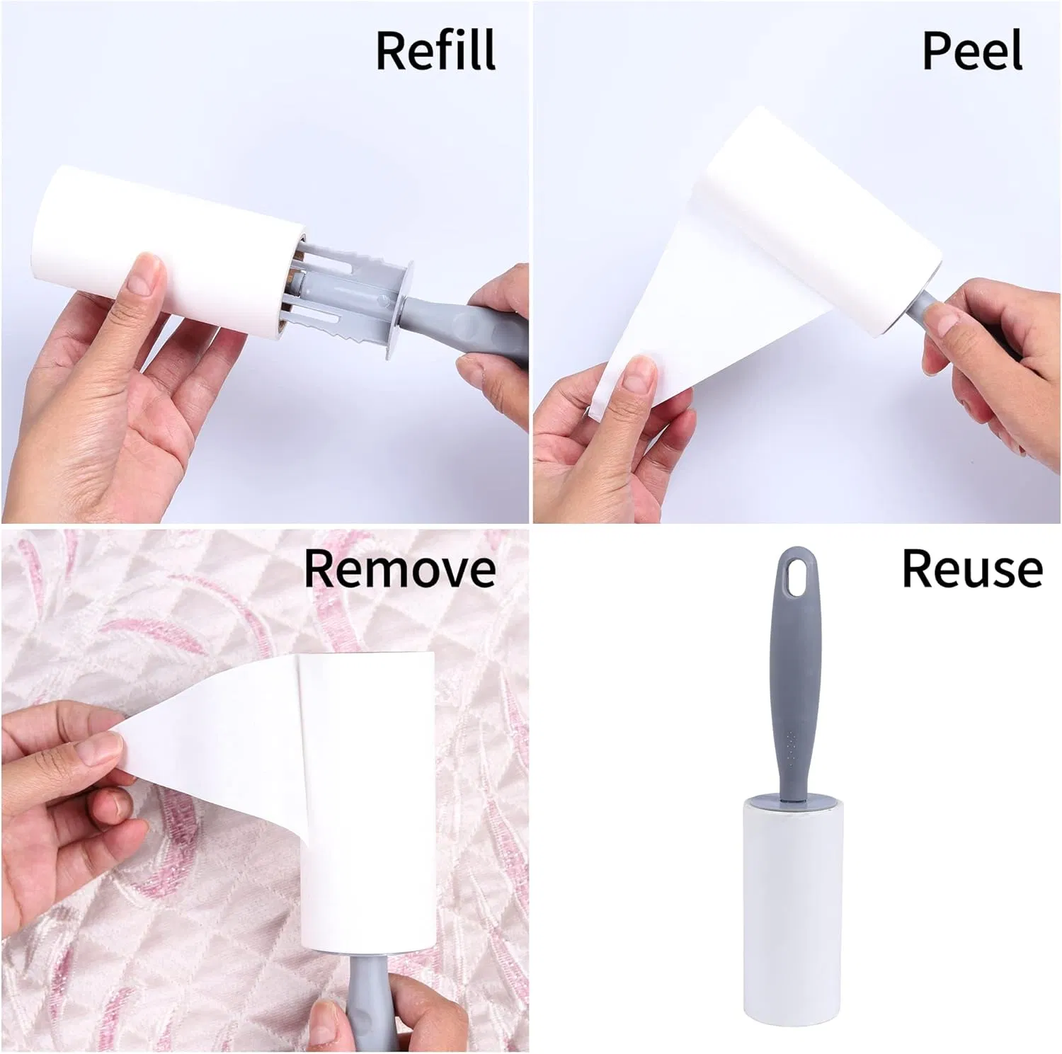 Pack Set Reusable Stick It Floor Carpet Pet Hair Clothes Sticky Cleaning Professional Powerful Lint Roller