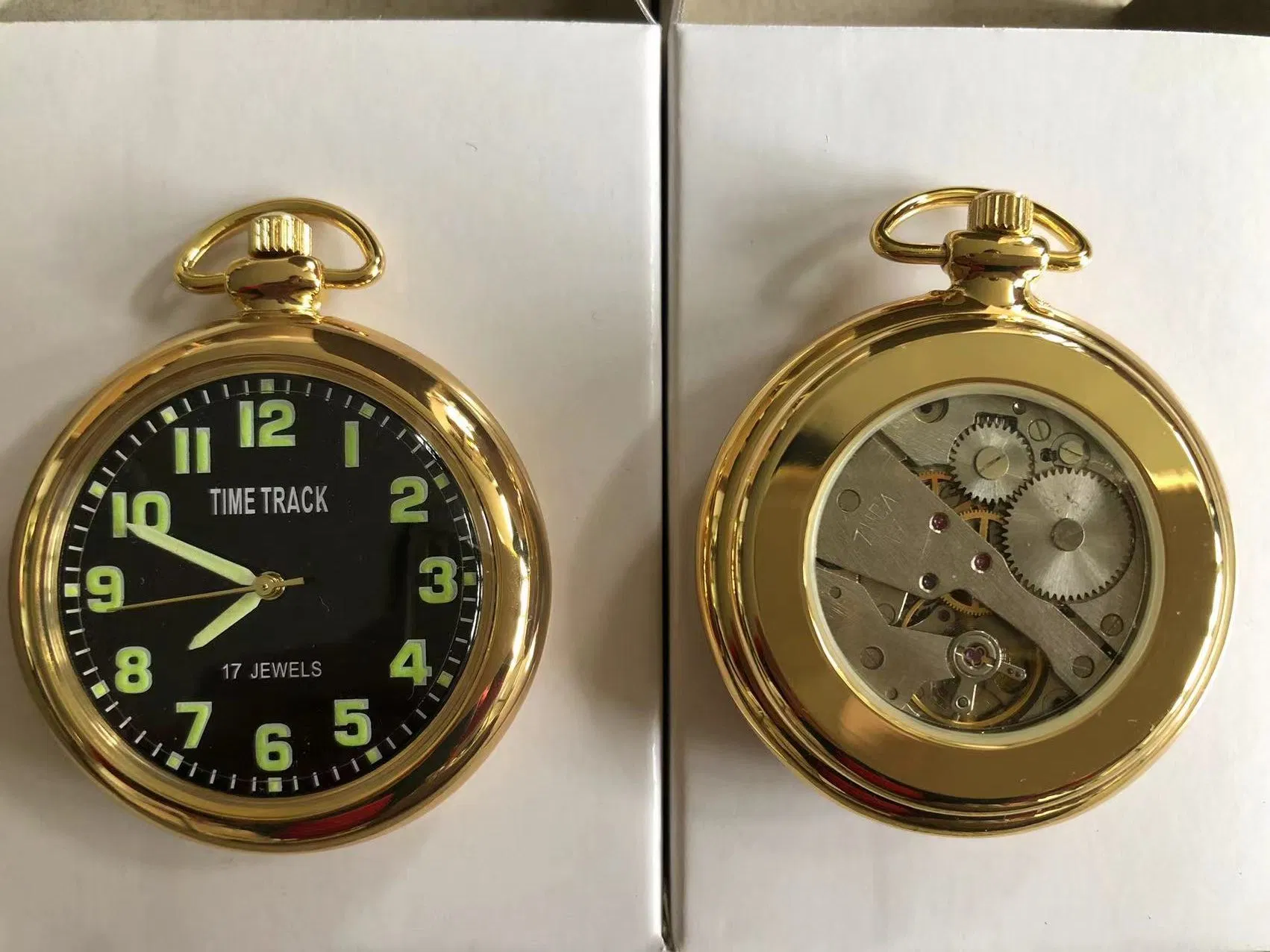 OEM One Piece Gold Alloy Mechanical Pocket Watch
