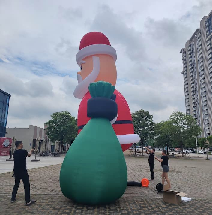 Boyi Christmas Yard Decoration Outdoor Yard Lawn Xmas Inflatable Santa Cartoon