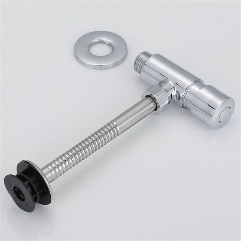 Modern Brass Manual Time Delay Urinal Flush Valve: Push Button, Copper Material, Polished Finish