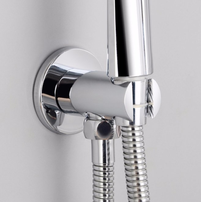 Round Brass Hand Shower Holder Chromed