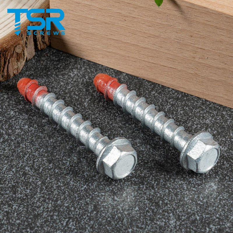 Heavy Duty Tornillos De Anclaje Hex Flange HDG Self Drilling Concrete Screw Masonry Bolt