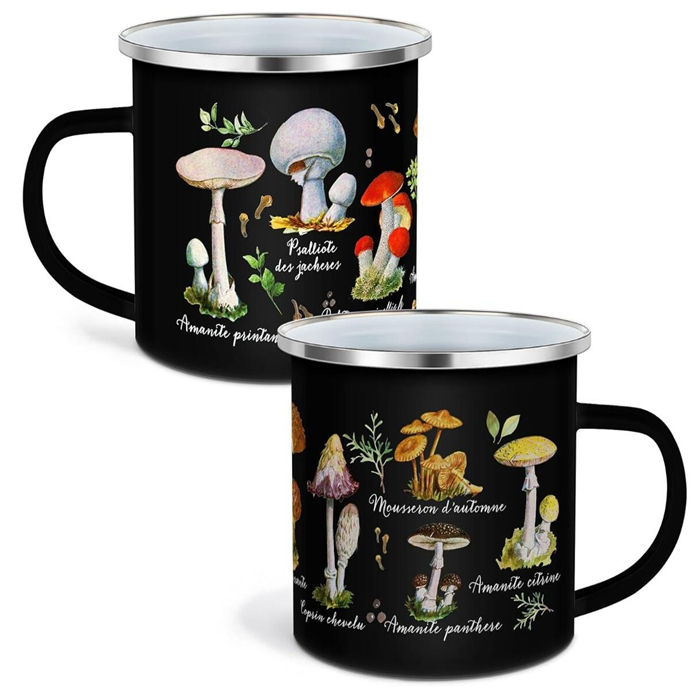 Camping Mugs Set Enamel Coffee Cup for Drinking Outdoor Anniversary Wedding