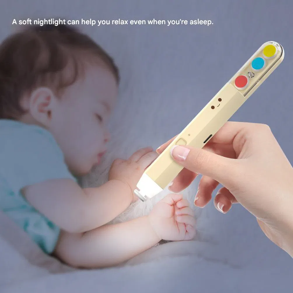 Type-C Rechargeable ABS Nail Polisher Baby Care Nail Grinder Wireless Electric Baby Nail Trimmer with LED Light