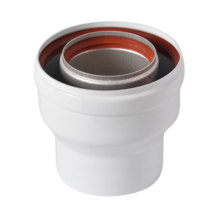 Переходник дымохода 60/100 на 80/125 мм для газового котла