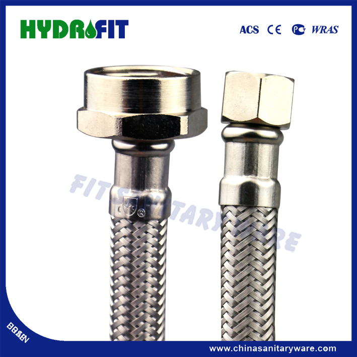 Cupc Washing Machine American Standard Brass Nut Stainless Steel Braided Flexible Hose (HY6322)