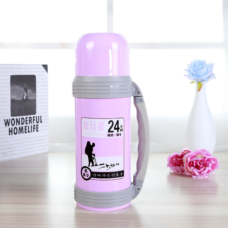 1200ml Stainless Steel Double Layer Travel Water Pot of Students