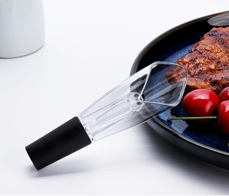 Manufacturer Premium 2 in 1 Red Acrylic Wine Aerator Pourer Decanter Spout