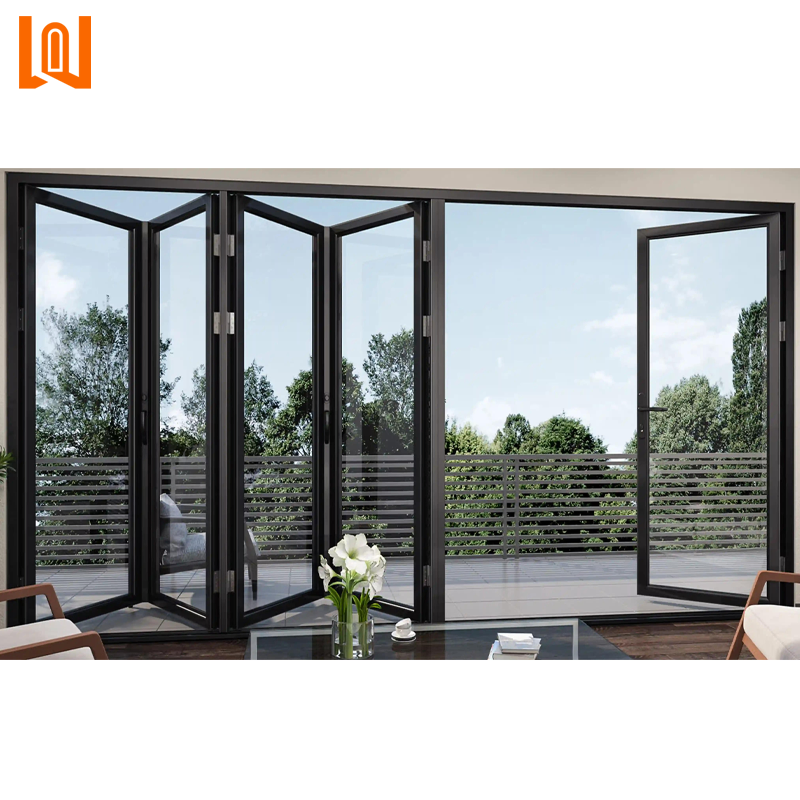 Wanjla Patio Aluminum Laminated Glass Exterior Bifold Accordion Folding Doors