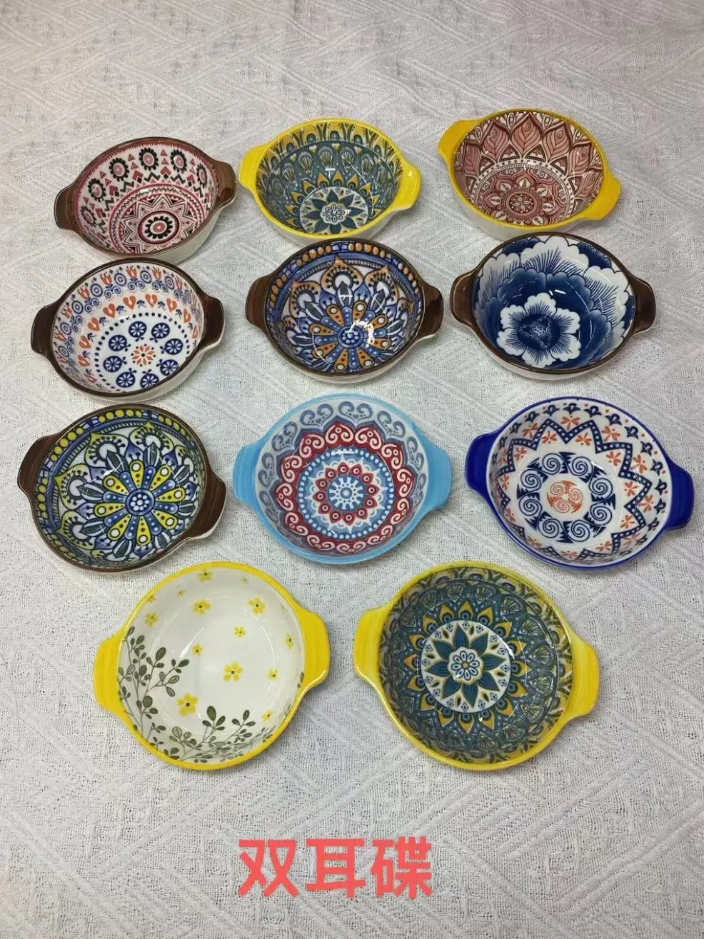 4"Soup Bowl Plate Saucer Pad Printing Ceramic Porcelain Tableware
