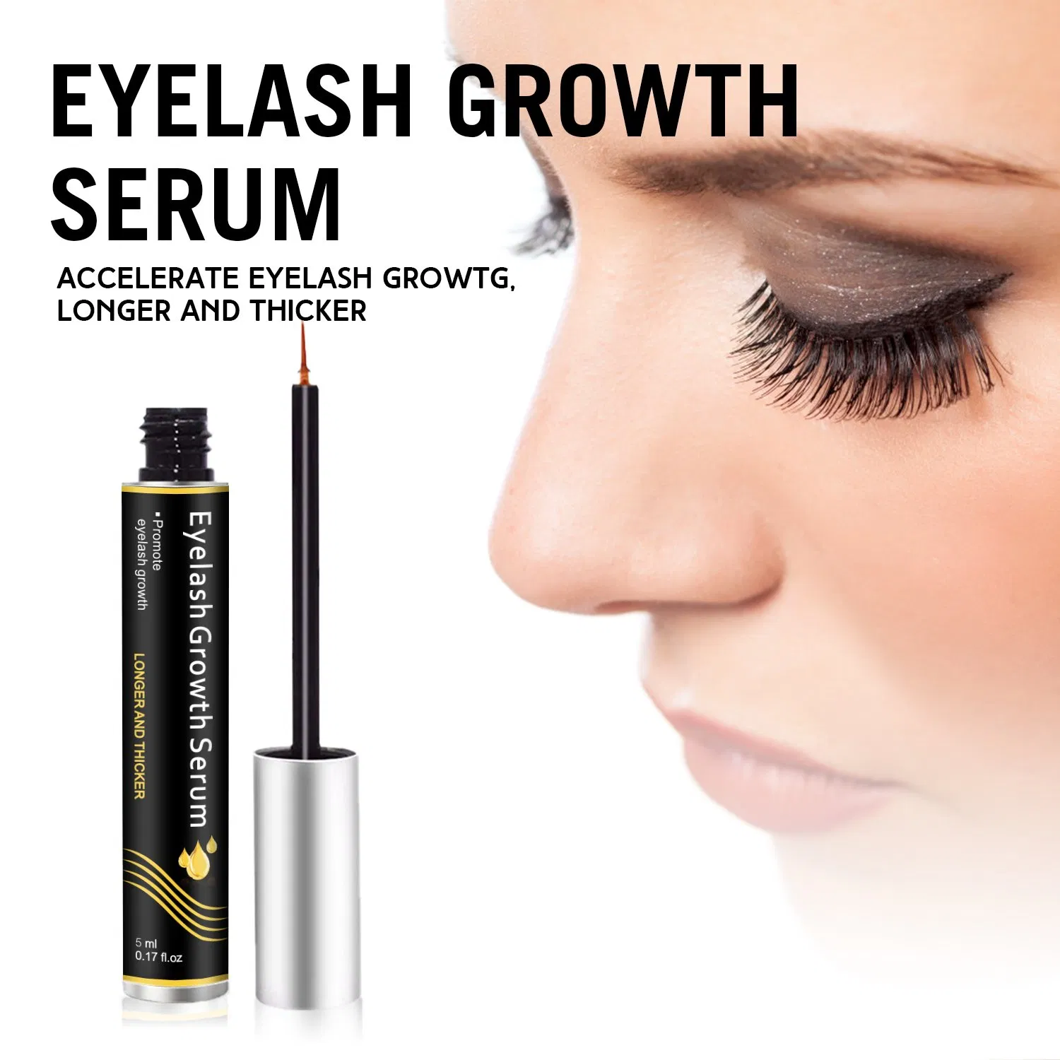2023 Biotin Peptide Keratin Oil Free Eye Lash Growth Extension Eyelashes Grow Vegan Private Label Eyelash Serum