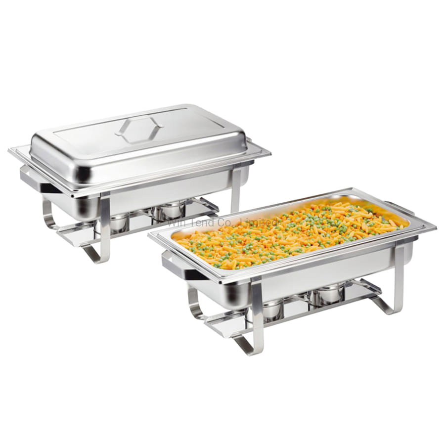 Hot Sale Electrolytic Stainless Steel Economic Buffet 433 Chafing Dish with Fuel Holder