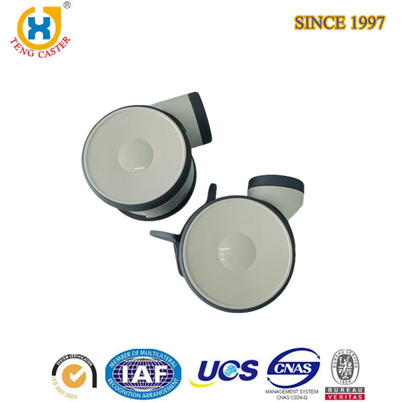 5 Inch Hospital Medical Bed Caster TPR Twin Wheel Medical Caster