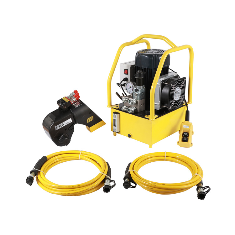 Hi-Force Same Alloy Al-Ti Steel Square Drive 3/4 1 1-1/2 2-1/2 Hydraulic Torque Wrench 1/3/5/8/10/20/25/30/50mxta 183-72000nm