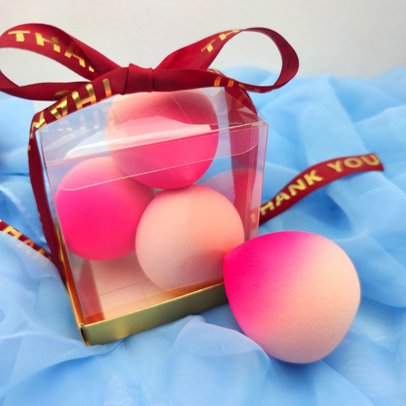 2022 Amazon Selling Beauty Sponge Makeup Blender Beauty Gradient Pink Peach Marshmallow Makeup Sponge with Packaging