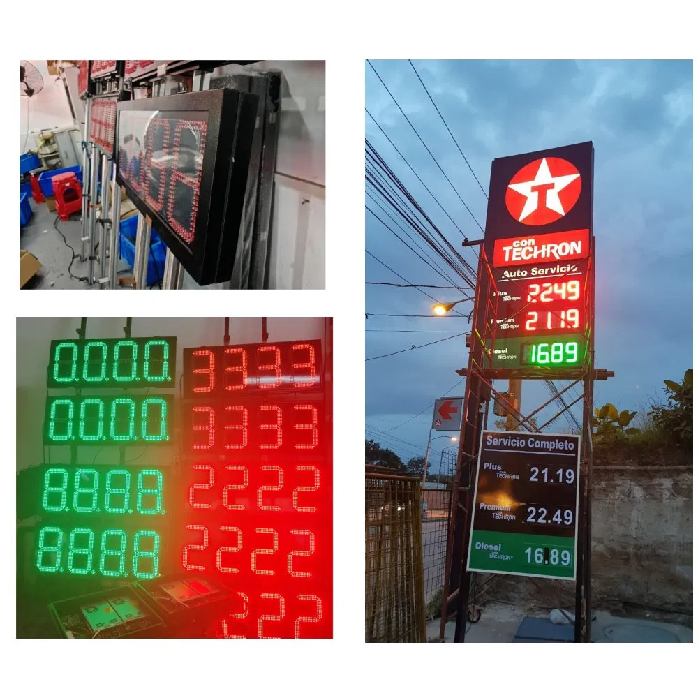 12inch 7 Segment LED Display LED Digital Petrol Station Gas Price Displays