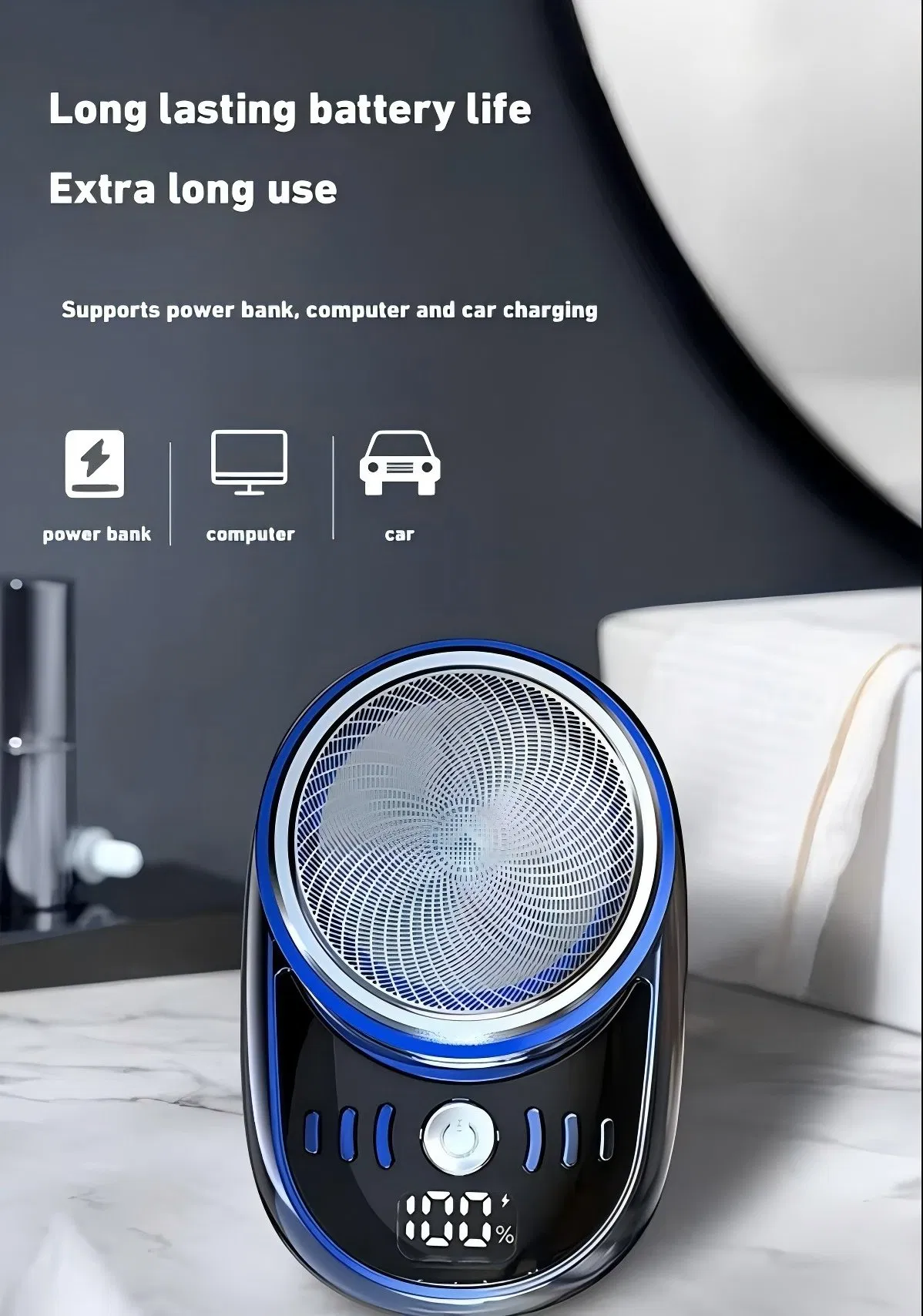 Mini Electric Travel Shaver Pocket Size Washable Rechargeable Portable Painless Cordless Trimmer Face Beard Razor