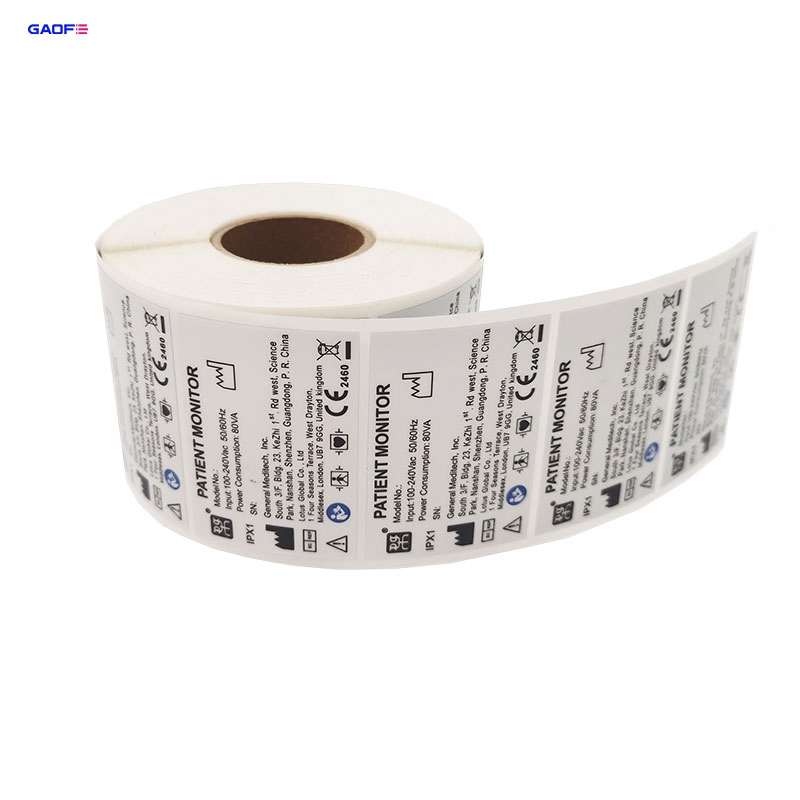 Silver Pet Sticker Equipment Sticker Heat Resistance Label