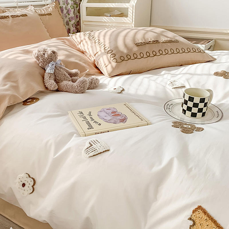 100% Cotton Modern Simple Style Duvet Cover Set Home Skin Friendly Breathable Quilt Cover Set