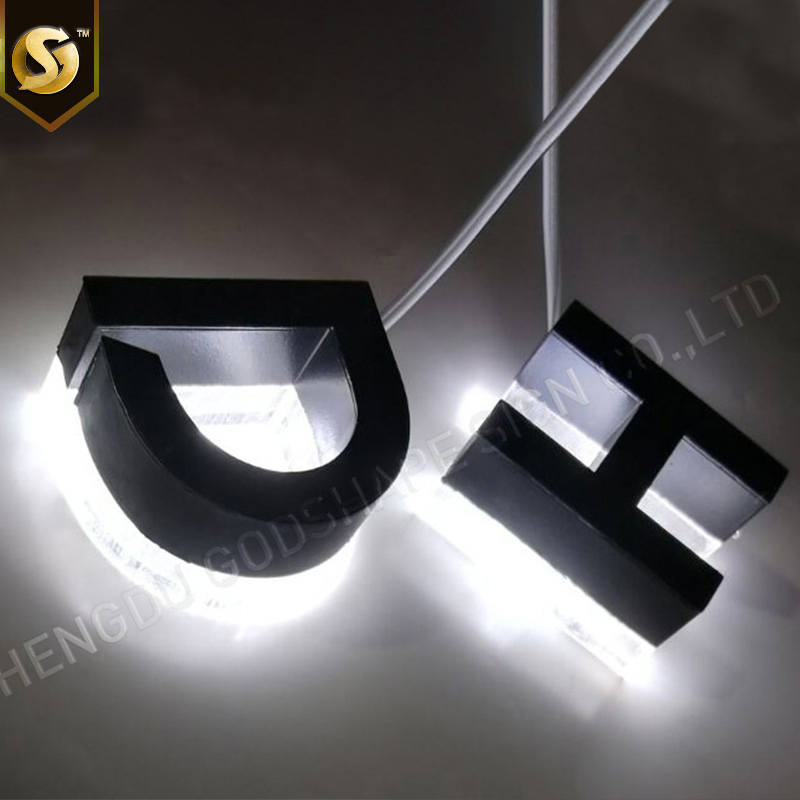 Custom Rimless LED Channel Letters Backlit Facelit Sign Letters for Exhibition Advertising