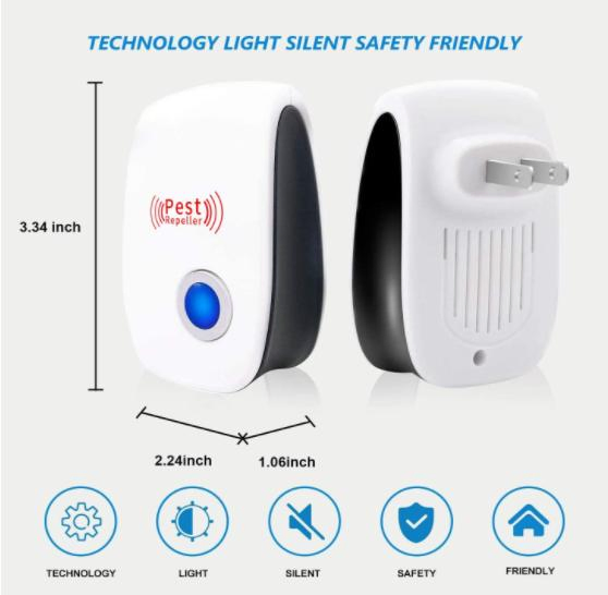 Electronic Ultrasonic Rat Mouse Repellent Sonic Anti Mosquito Insect Pest Killer Repeller